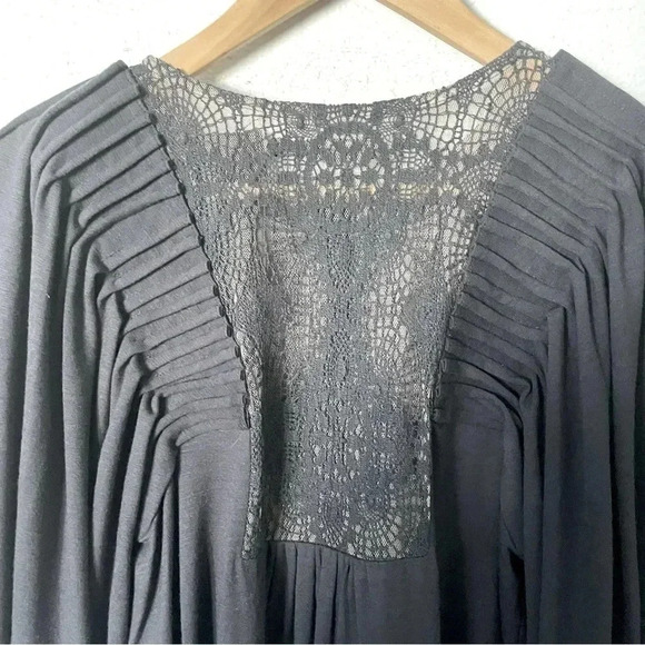 NWT BCBGMaxAzria Wool Blend Jersey Knit Balloon Sleeve Boho Peasant Dress Sz SP - Picture 8 of 11